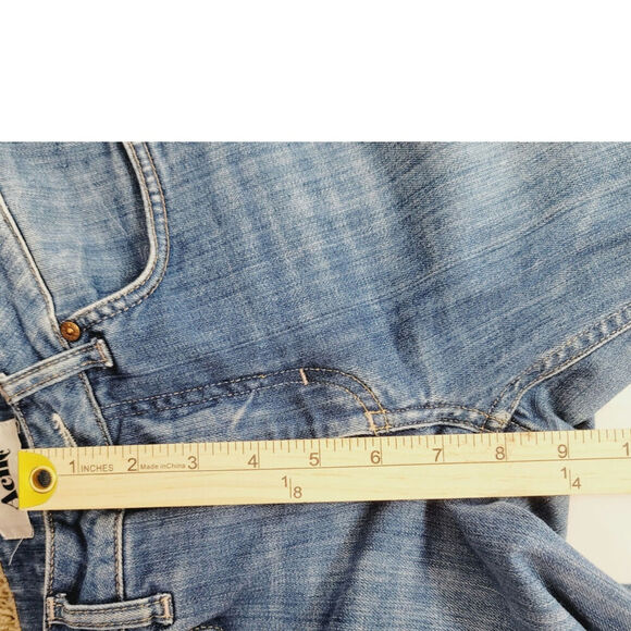 ACNE HEX LENA MID RISE SLIM FIT MEDIUM WASH JEANS, SZ 27x34 - Picture 15 of 16